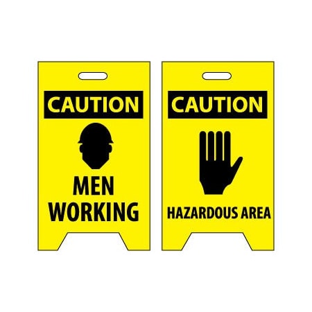 National Marker Co Floor Sign - Caution Men Working Hazardous Area FS3